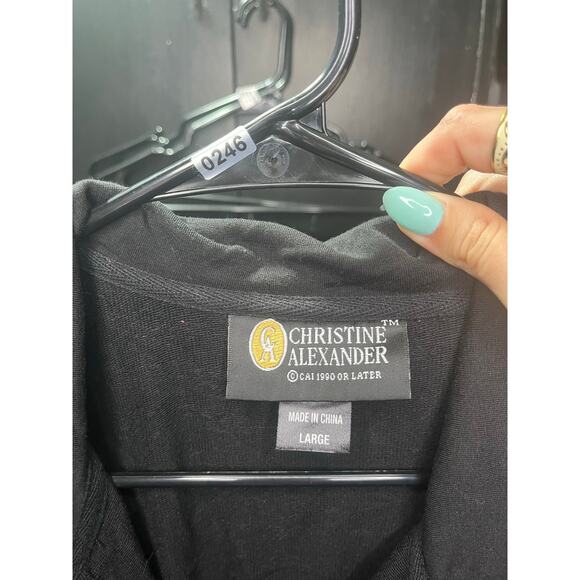 Christine Alexander Black Rhinestone Zip Up Jacket - Picture 2 of 4